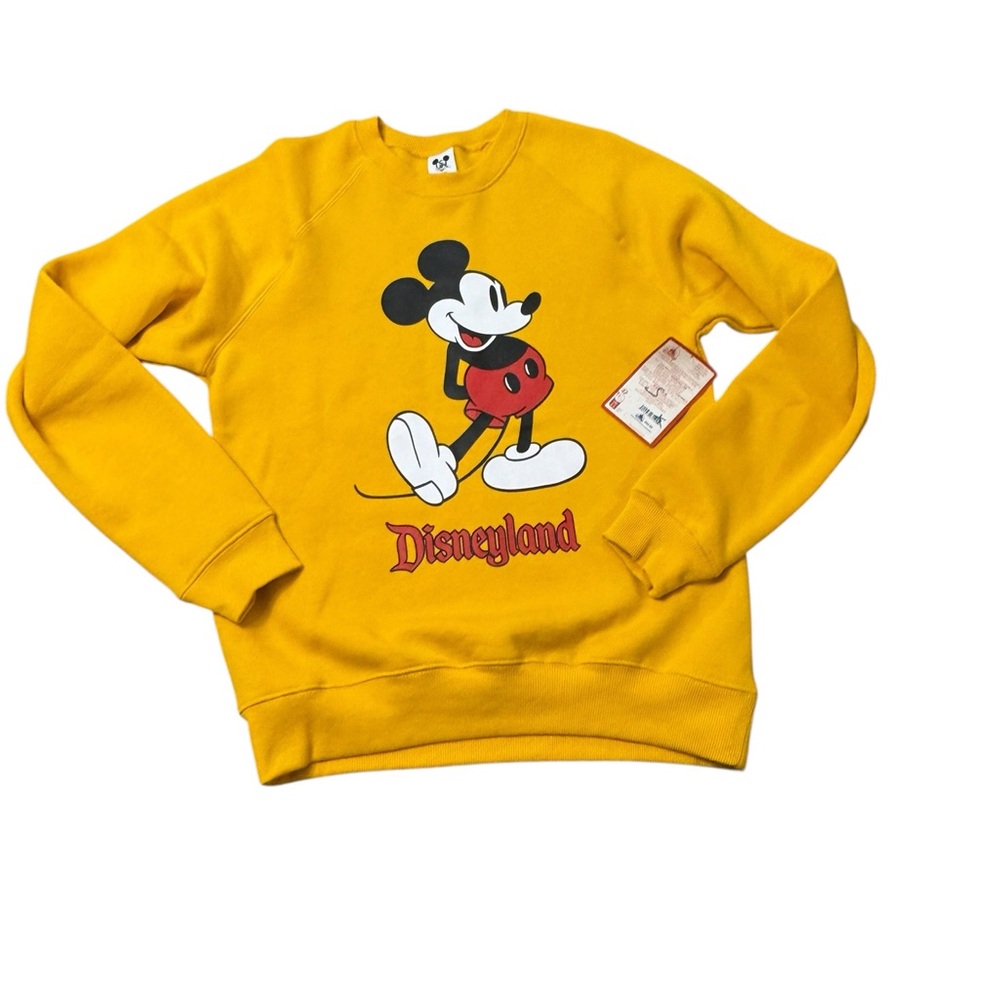 Disney | Mustard Yellow Mickey Graphic Crewneck Sweatshirt New With Tags Small - Picture 4 of 12